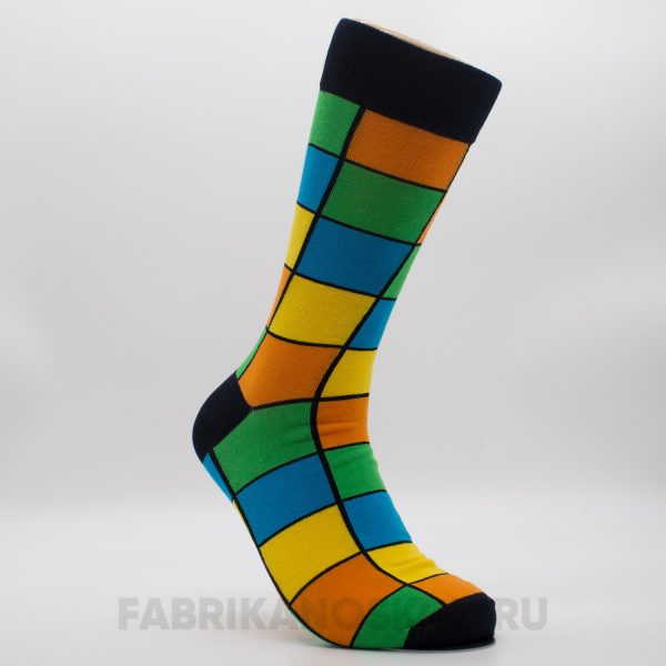 Мужские носки с большими прямоугольниками Мужские носки с большими прямоугольниками