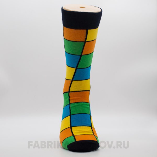 Мужские носки с большими прямоугольниками Мужские носки с большими прямоугольниками
