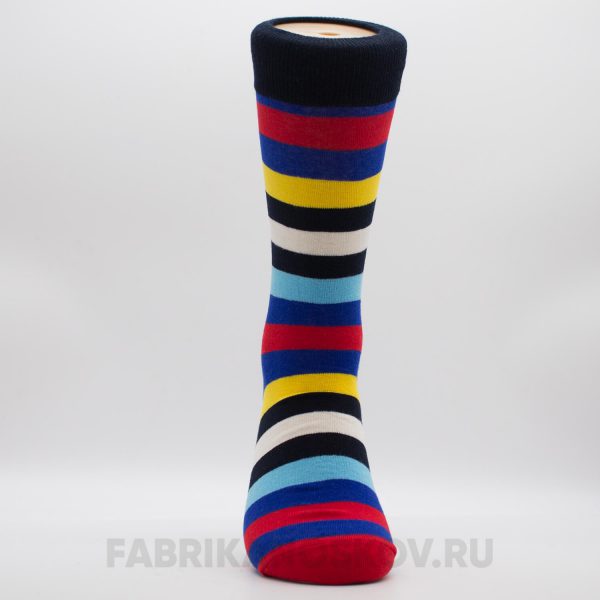 Мужские носки с разноцветными линиями Мужские носки с разноцветными линиями