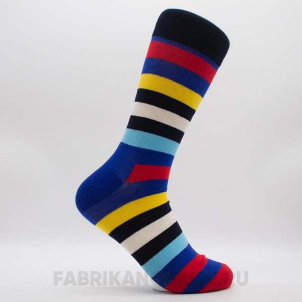 Мужские носки с разноцветными линиями Мужские носки с разноцветными линиями