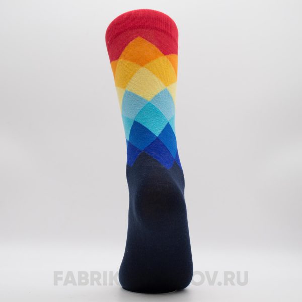 Мужские носки с разноцветными ромбами Мужские носки с разноцветными ромбами