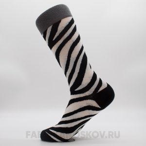 Женские носки с патерном зебра