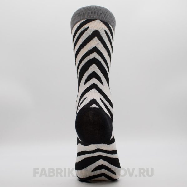 Мужские носки с патерном зебра