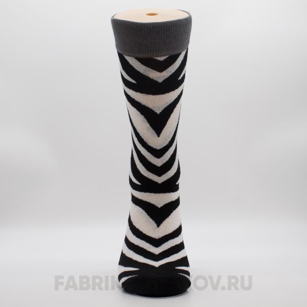 Мужские носки с патерном зебра