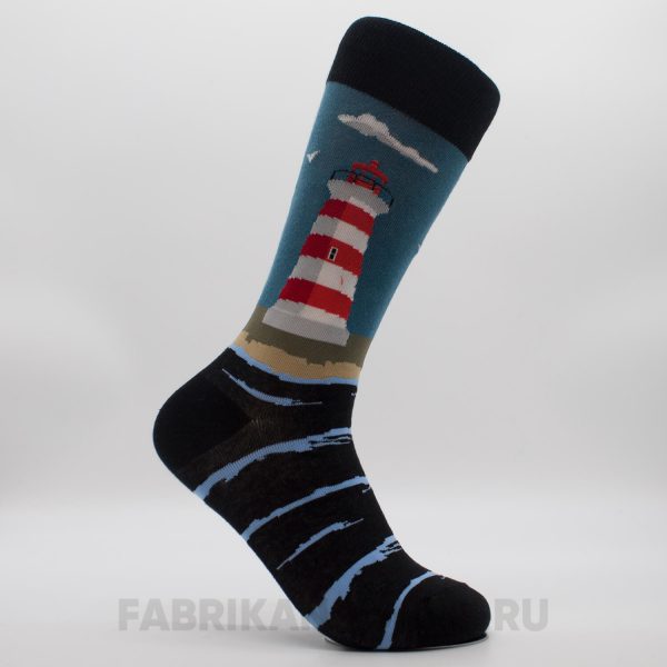 Мужские носки с изображением маяка Мужские носки с изображением маяка