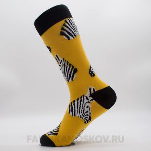 Женские носки с изображением зебры