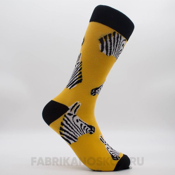 Мужские носки с изображением зебры Мужские носки с изображением зебры