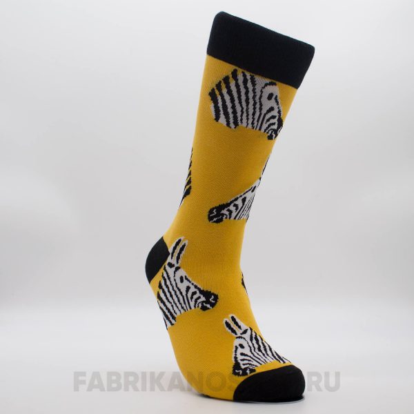 Мужские носки с изображением зебры Мужские носки с изображением зебры