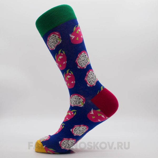 Мужские носки с изображением драгон фрукта Мужские носки с изображением драгон фрукта