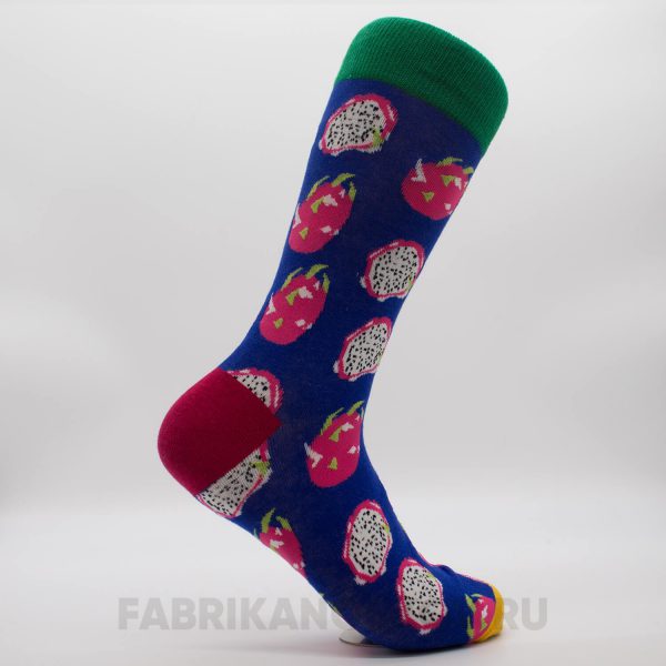 Мужские носки с изображением драгон фрукта Мужские носки с изображением драгон фрукта