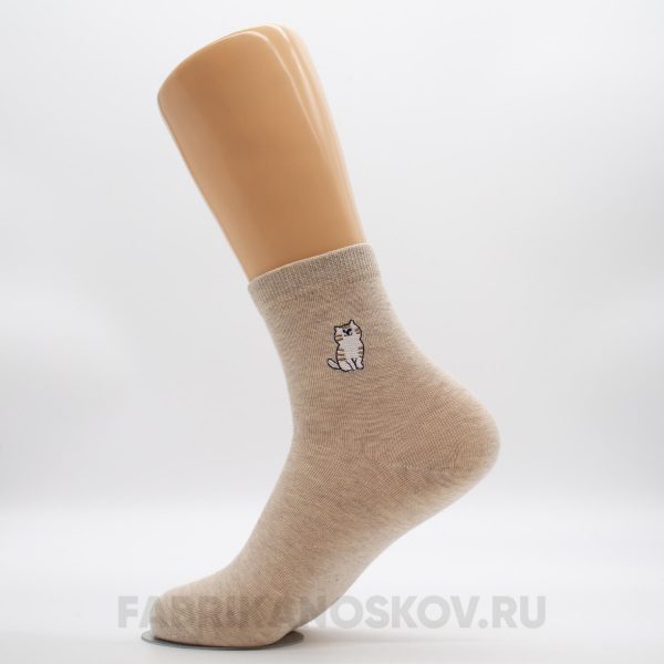 Женские носки с полосатым котиком Женские носки с полосатым котиком