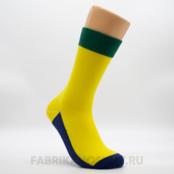 Мужские носки в цветах Бразилии Мужские носки в цветах Бразилии