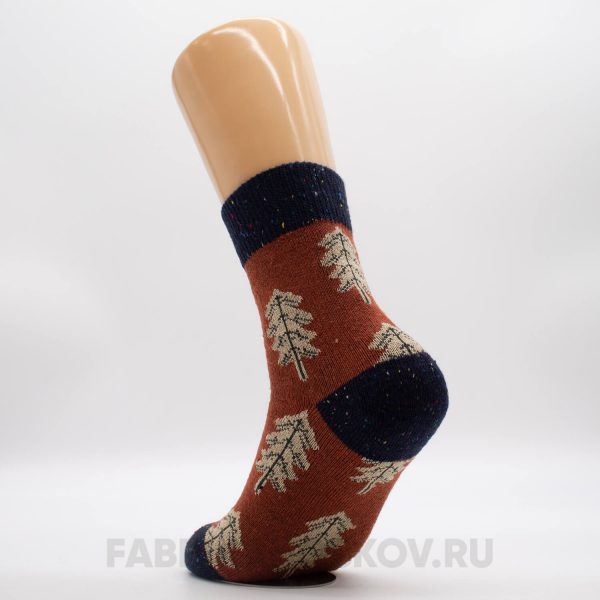 Плотные женские носки с елкой Плотные женские носки с елкой