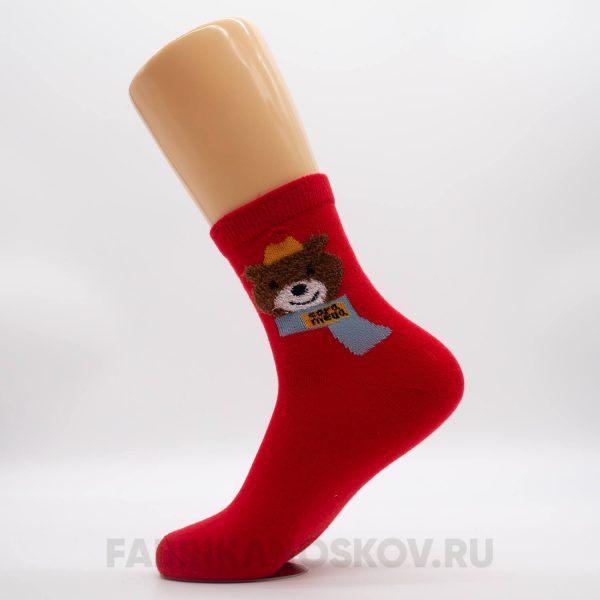 Женские новогодние носочки с мишкой Женские новогодние носочки с мишкой