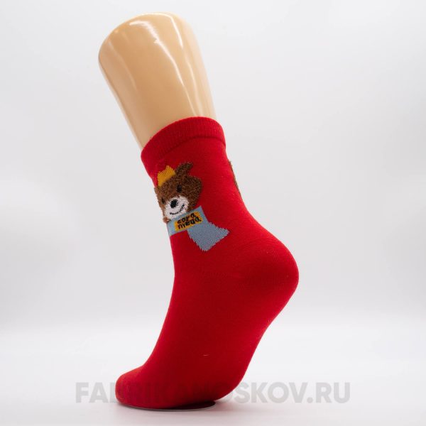 Женские новогодние носочки с мишкой Женские новогодние носочки с мишкой