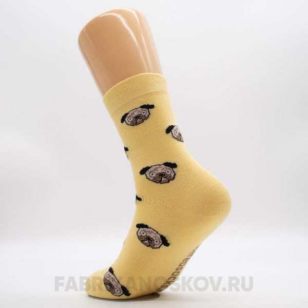 Мужские носки с мопсами