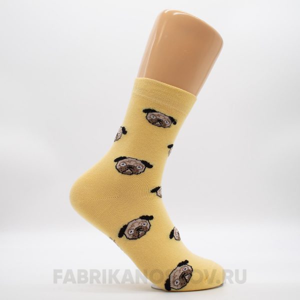 Мужские носки с мопсами