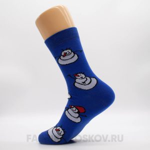 Мужские носки со снеговиками