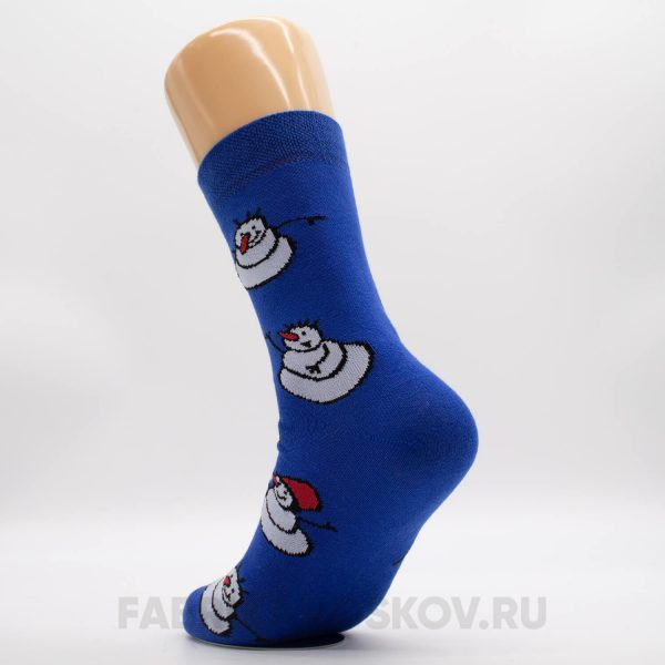 Мужские носки со снеговиками