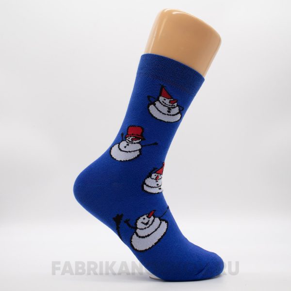Мужские носки со снеговиками