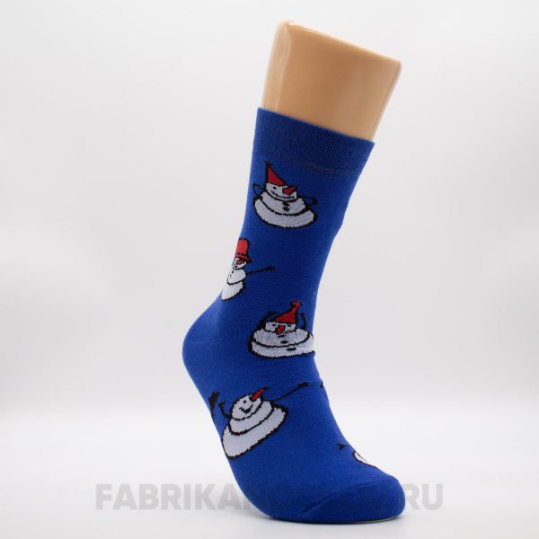 Мужские носки со снеговиками