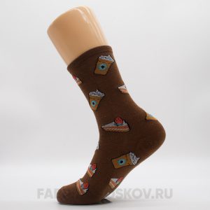 Мужские носки с кофе и пирожными