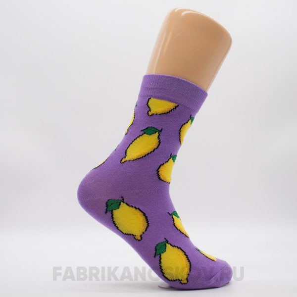 Мужские носки с лимонами Мужские носки с лимонами