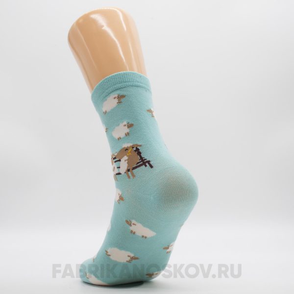 Женские носочки "Овцы на скамейке" Женские носочки "Овцы на скамейке"