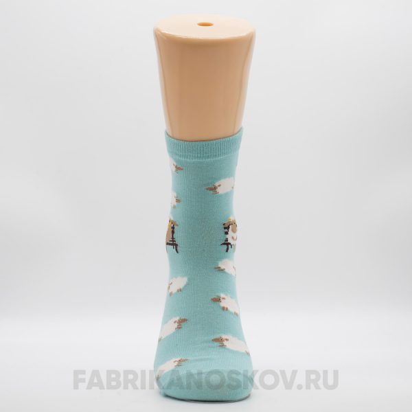 Женские носочки "Овцы на скамейке" Женские носочки "Овцы на скамейке"