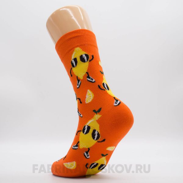 Мужские носки с лимонами в очках Мужские носки с лимонами в очках