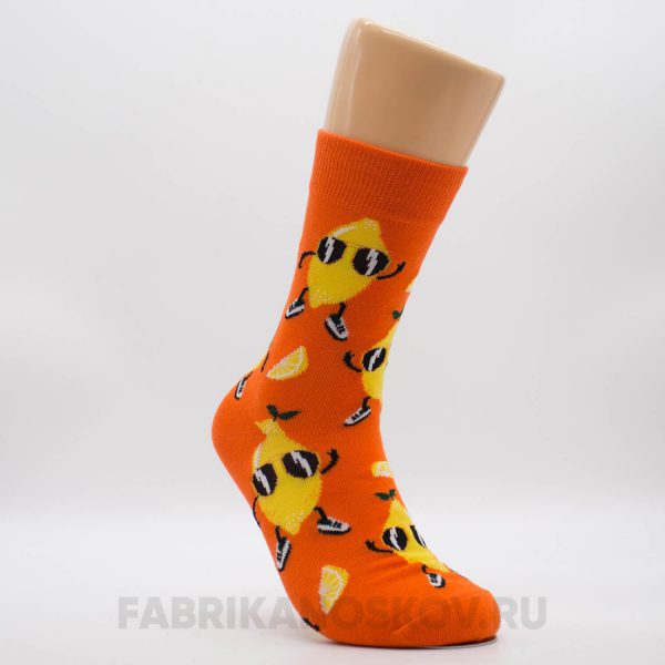 Мужские носки с лимонами в очках Мужские носки с лимонами в очках