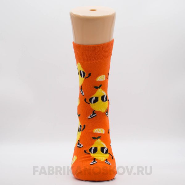Мужские носки с лимонами в очках Мужские носки с лимонами в очках