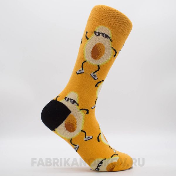 Мужские носки с авокадо в очках Мужские носки с авокадо в очках