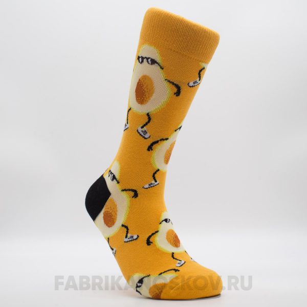 Мужские носки с авокадо в очках Мужские носки с авокадо в очках