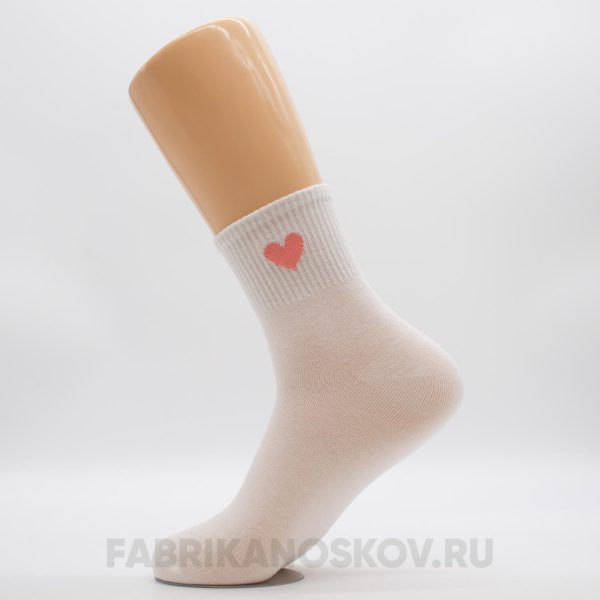 Женские носки с изображением сердца Женские носки с изображением сердца