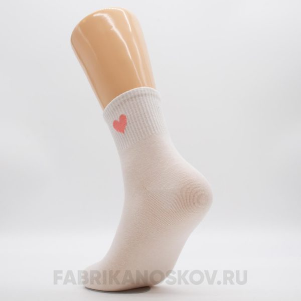 Женские носки с изображением сердца Женские носки с изображением сердца