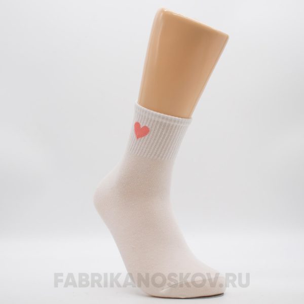 Женские носки с изображением сердца Женские носки с изображением сердца