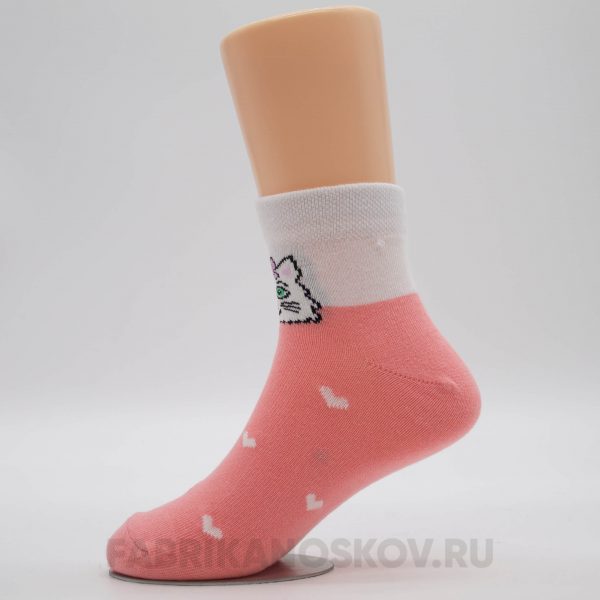 Детские носки с изображением кошечки Детские носки с изображением кошечки