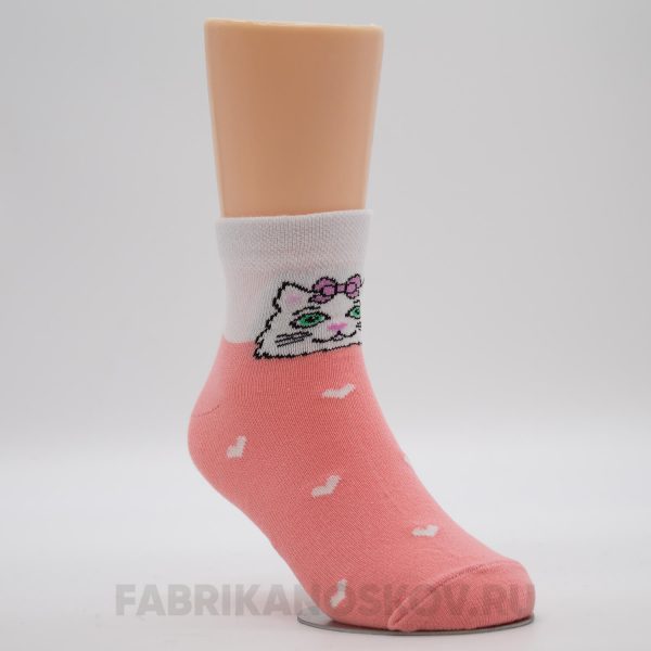 Детские носки с изображением кошечки Детские носки с изображением кошечки