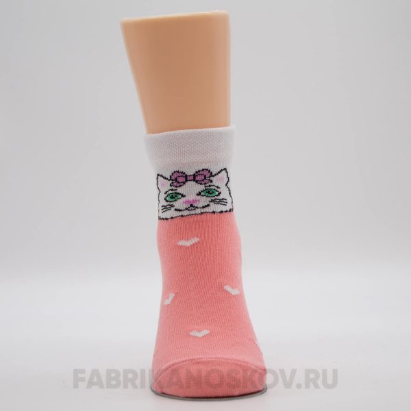 Детские носки с изображением кошечки Детские носки с изображением кошечки