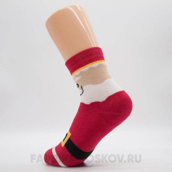 Женский носок с изображением Деда Мороза Женский носок с изображением Деда Мороза