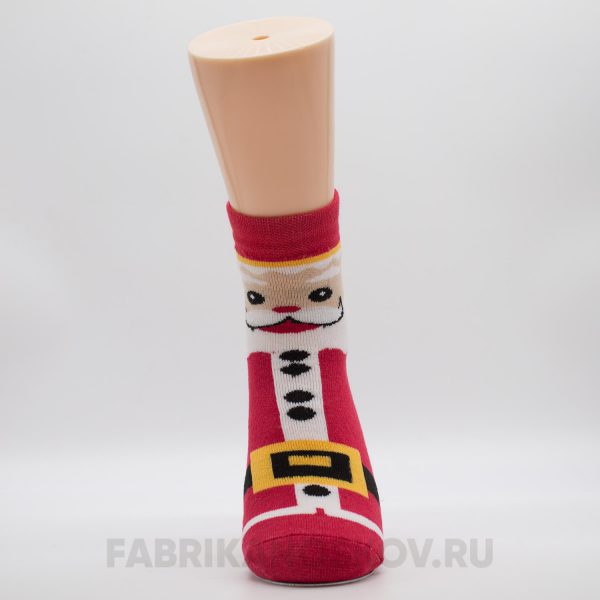 Женский носок с изображением Деда Мороза Женский носок с изображением Деда Мороза