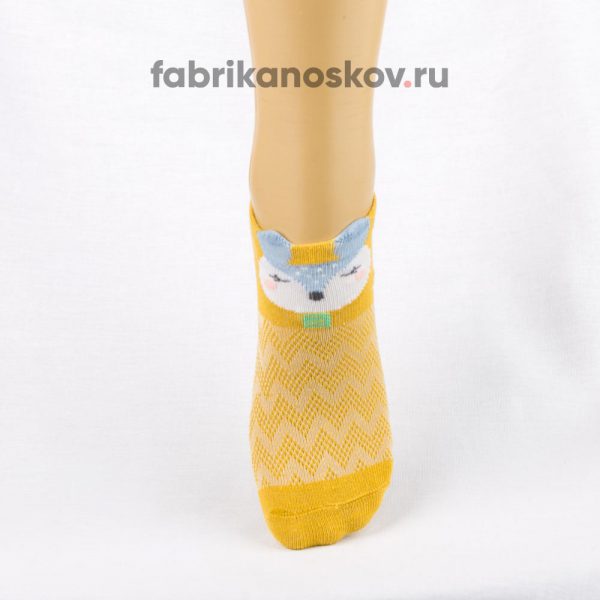Короткие детские носки с изображением лисы Короткие детские носки с изображением лисы