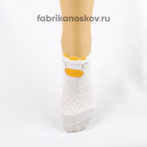 Короткие носки для малышей с изображением уточки