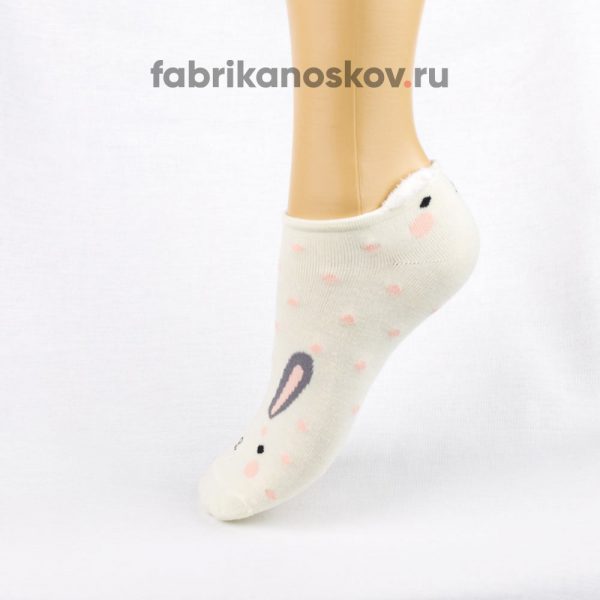 Короткие детские носки с изображением зайчика
