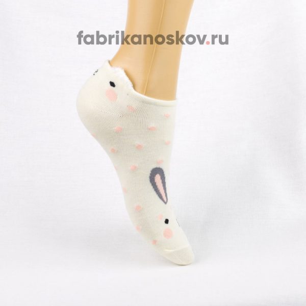 Короткие детские носки с изображением зайчика