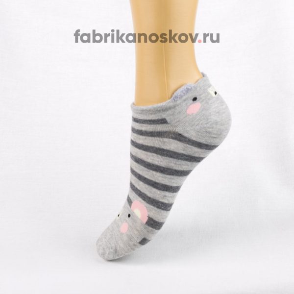 Короткие детские носки с изображением мышки