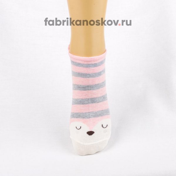 Короткие детские носки с мордочкой Короткие детские носки с мордочкой