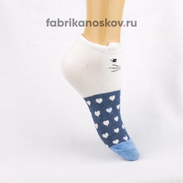 Короткие детские носки с мордочкой кота Короткие детские носки с мордочкой кота
