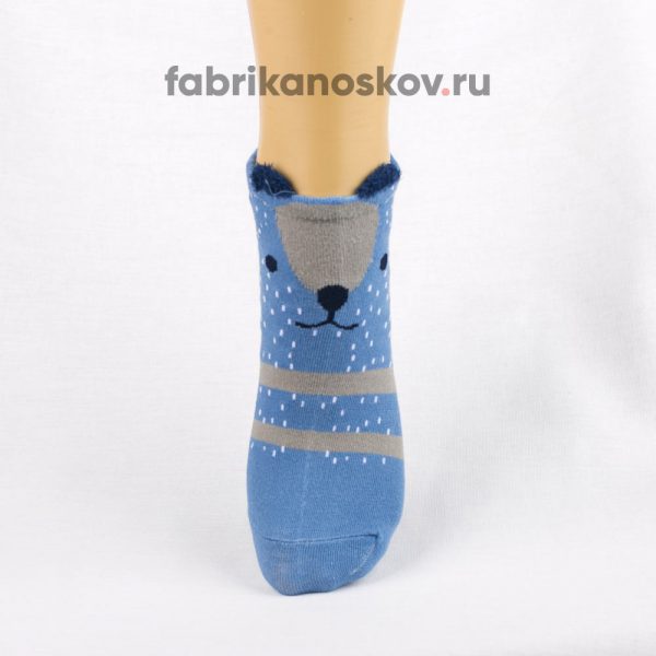 Короткие детские носки с мордочкой медведя Короткие детские носки с мордочкой медведя